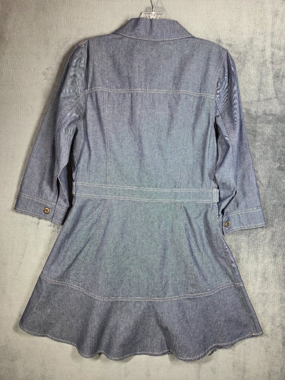 Gilner Farrar Livia Denim Mini Dress Size 8 Blue - Picture 13 of 14